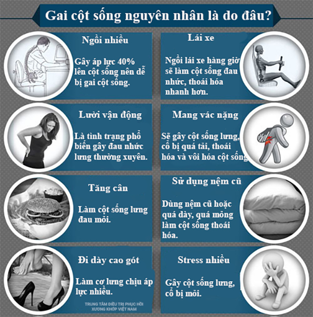 Nguyên nhân gây Gai cột sống