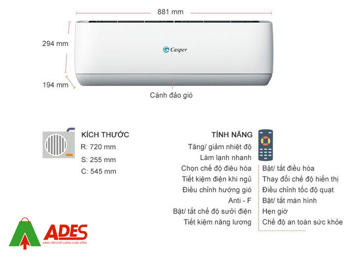 Cau tao Dieu hoa Casper SC-12TL11