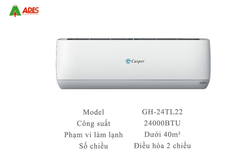 Dieu hoa 2 chieu Inverter Casper GH-24TL22