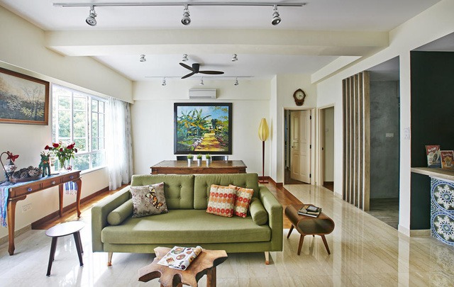 Phong khach hien dai du tuyet doi hoa su dung go moc