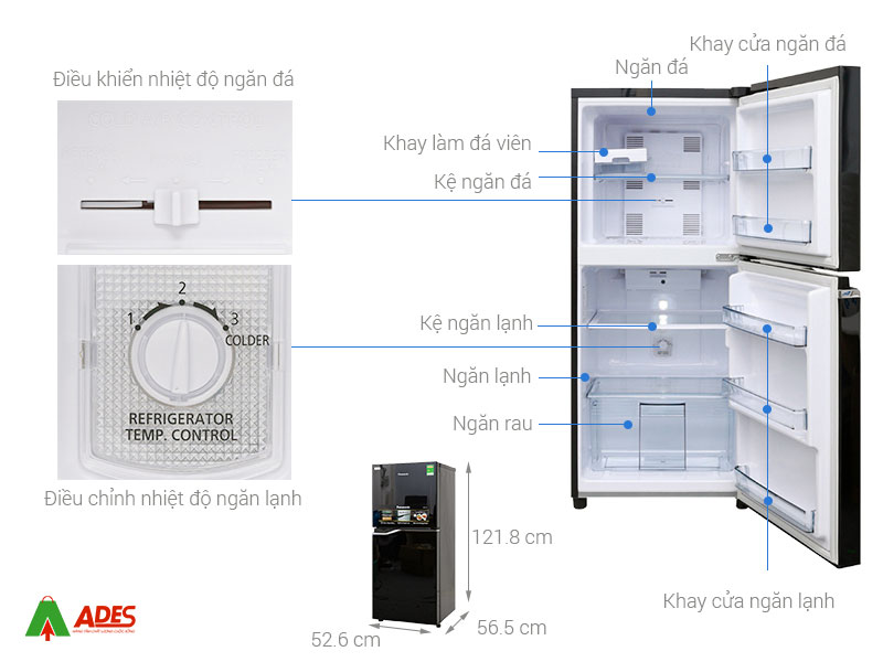 Cau tao tu lanh Panasonic Inverter NR-BA178PKV1