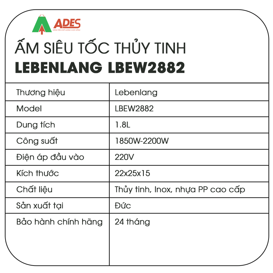 Am sieu toc thuy tinh Lebenlang LBEW2882