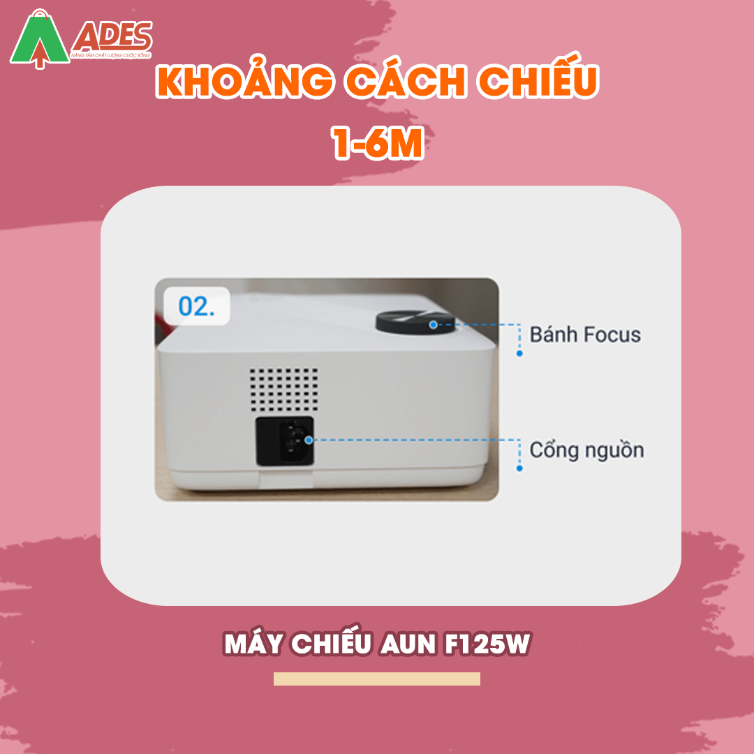 AUN F125W khoang cach chieu