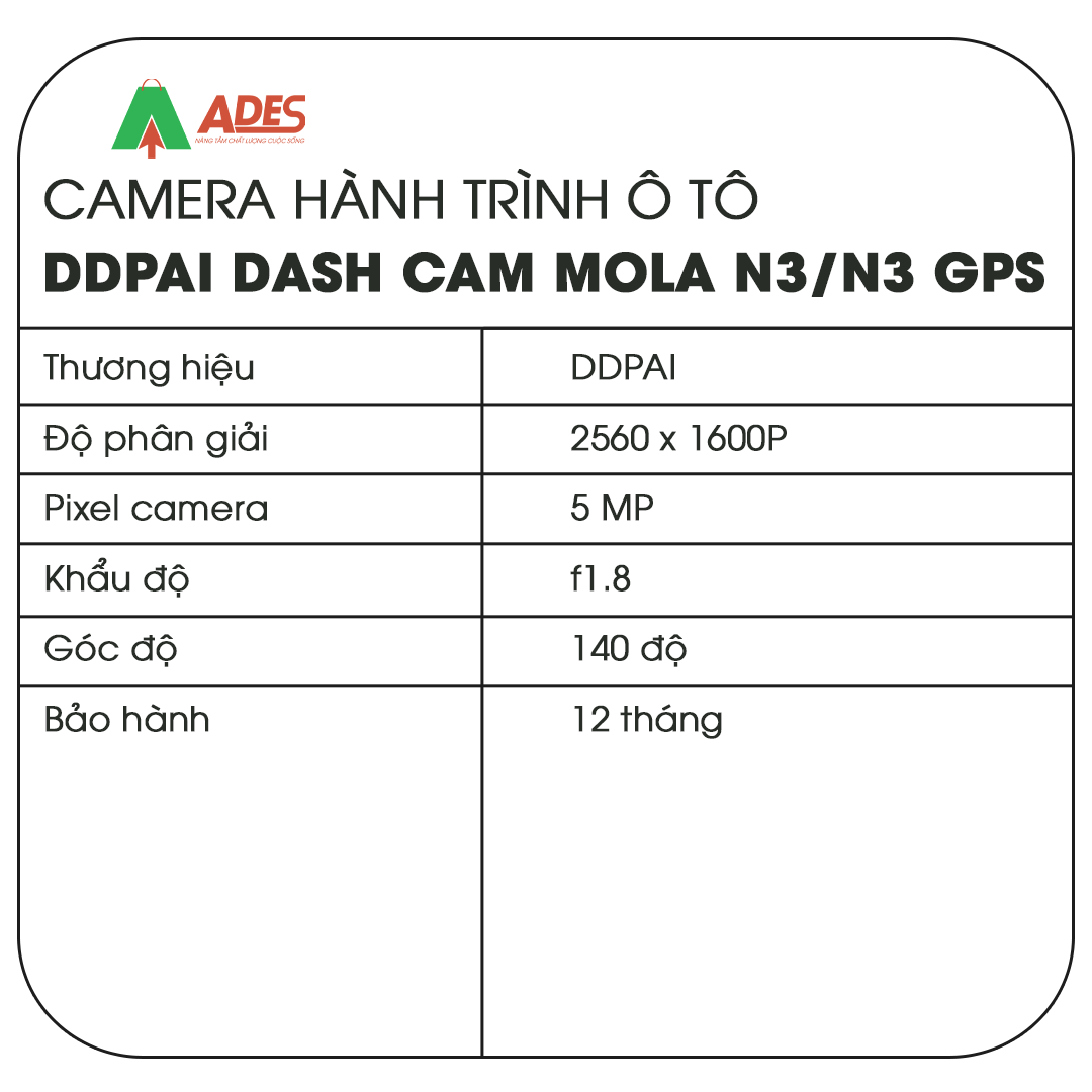 Xiaomi DDPAI Dash cam Mola N3/N3 GPS
