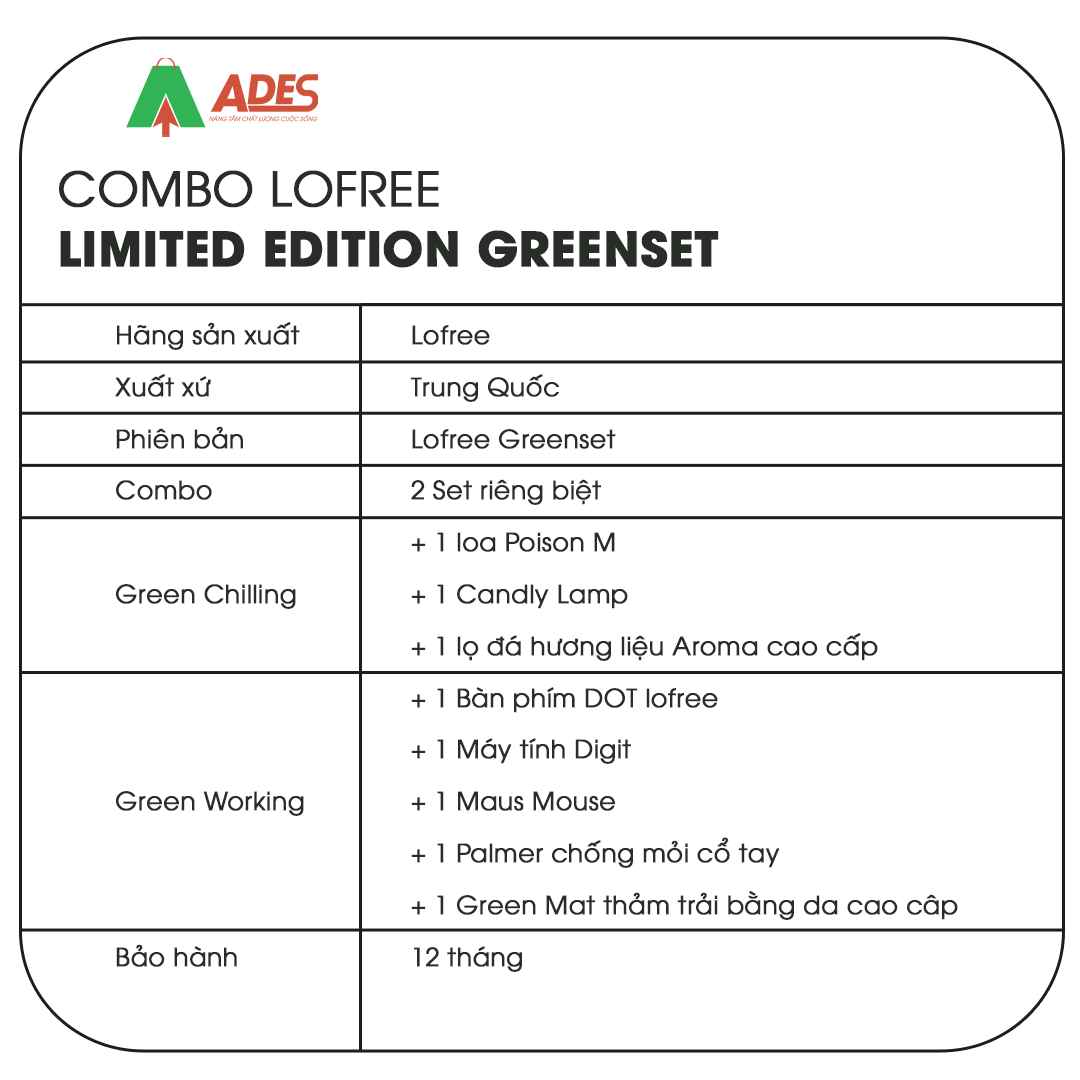 Combo Lofree Limited Edition Greenset