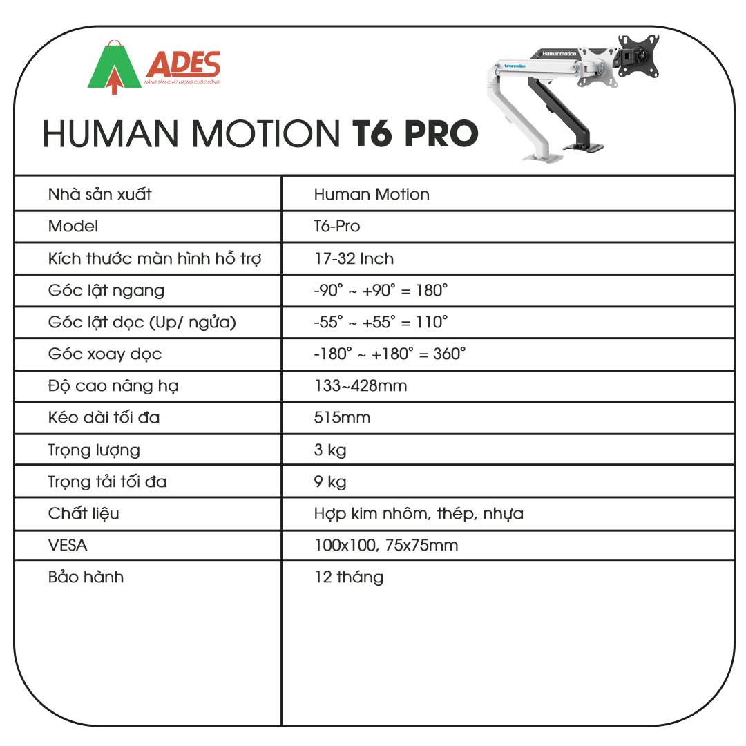 Human Motion T6 Pro