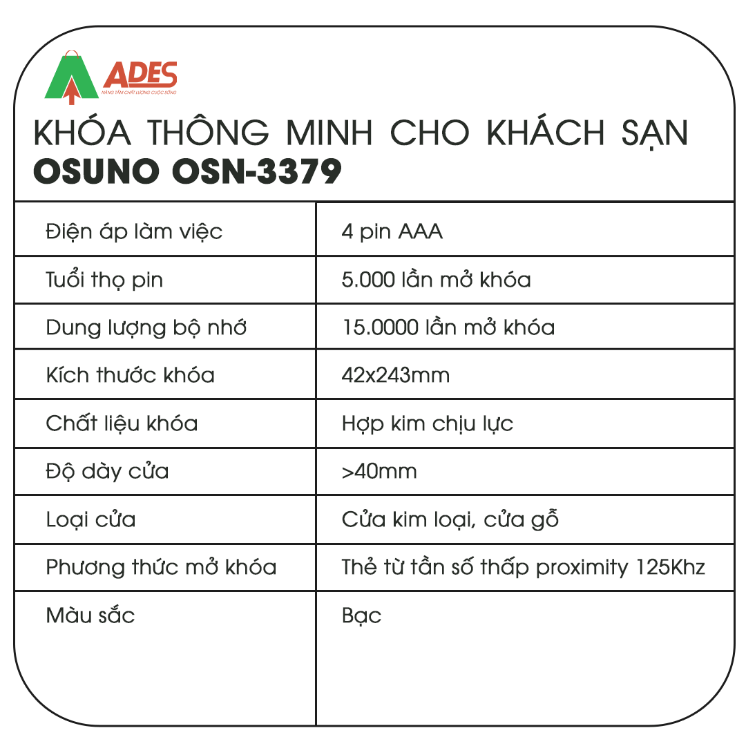 Khoa khach san Osuno OSN-3379