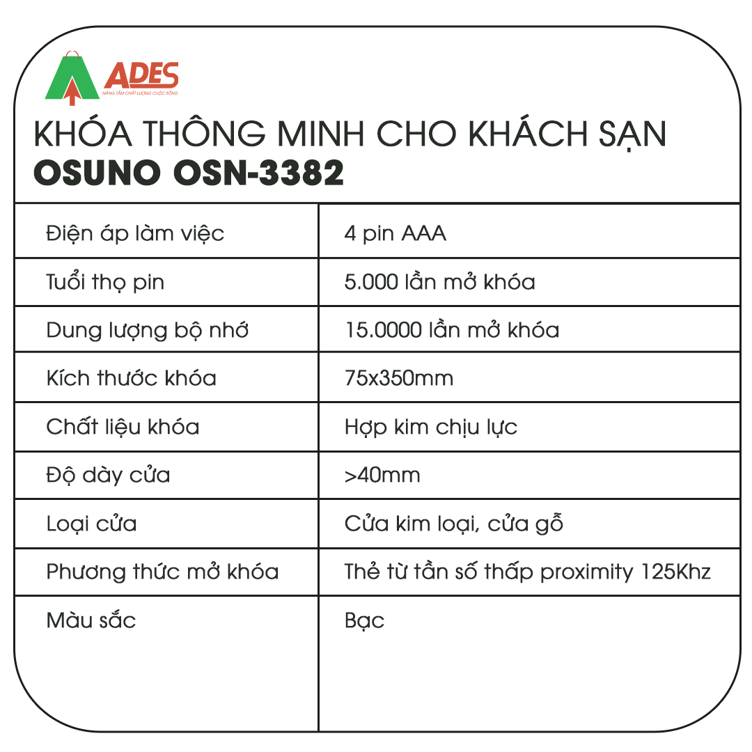 Khoa khach san Osuno OSN-3382