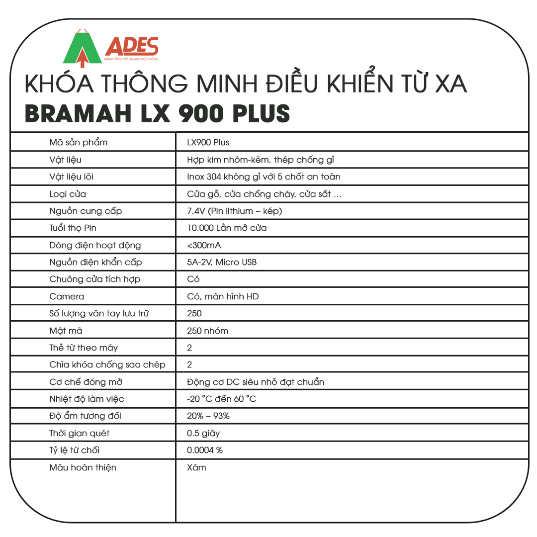 Khoa thong minh Bramah LX900 Plus