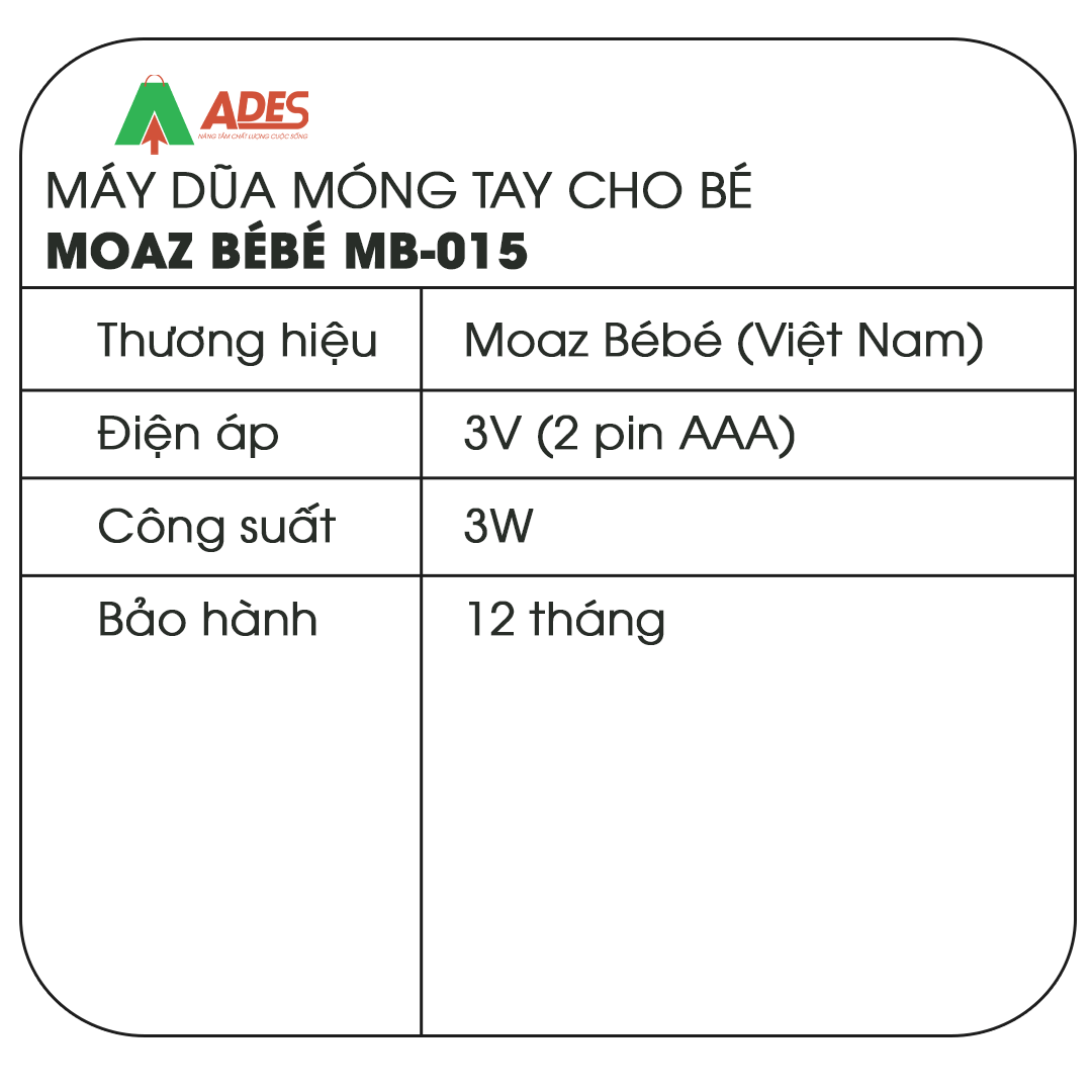 May dua mong Moaz Bebe MB-015