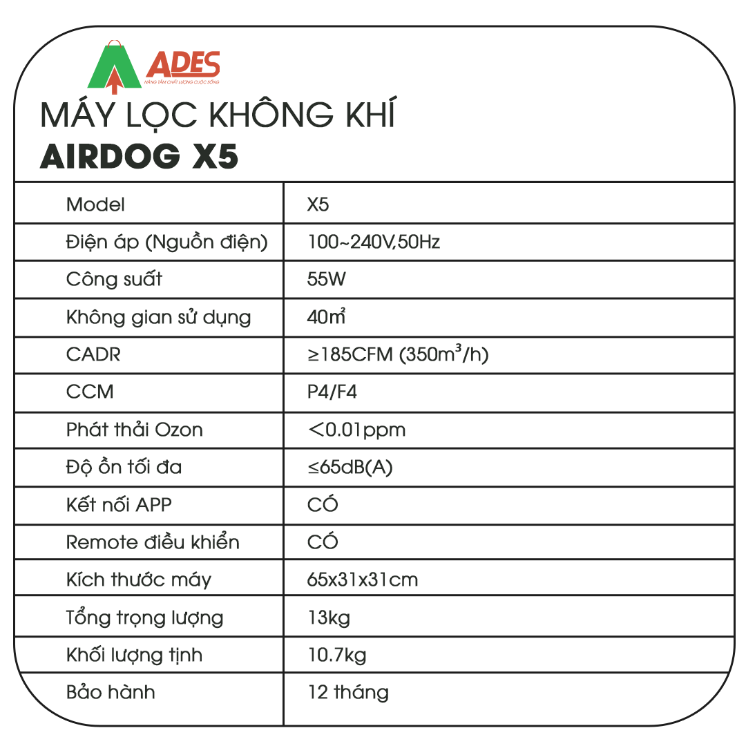 May loc khong khi Airdog X5