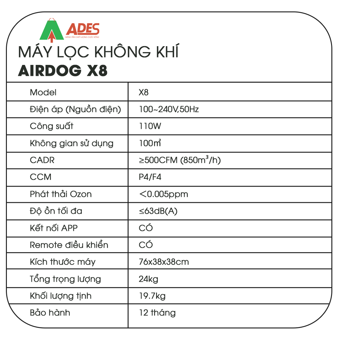 May loc khong khi Airdog X8