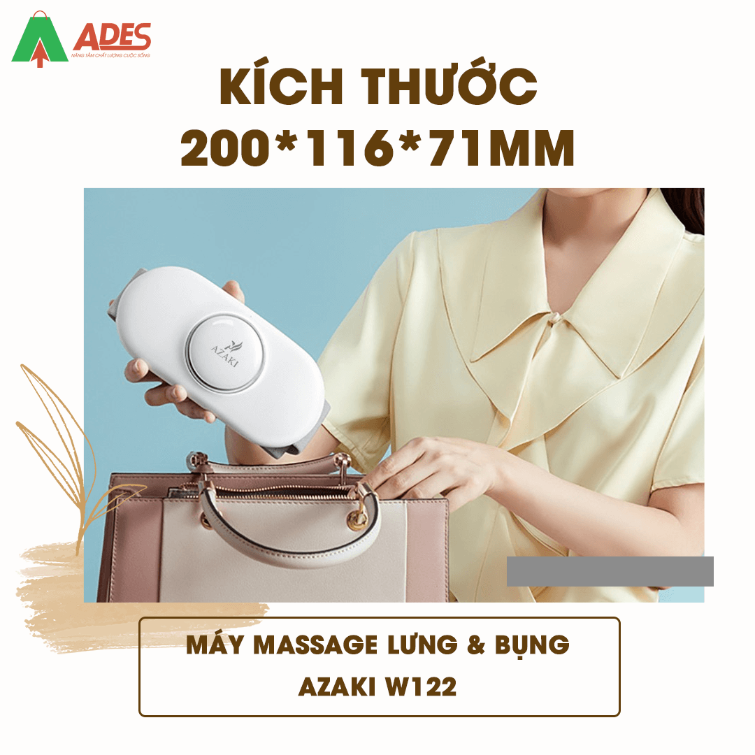  Azaki W122 kich thuoc cua may