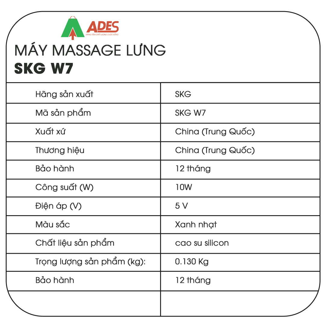 May massage lung SKG W7