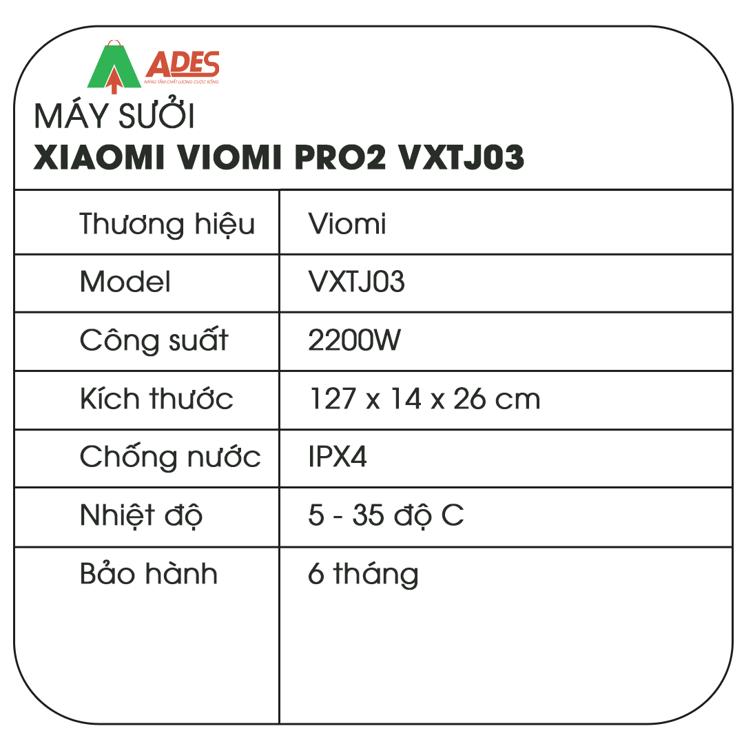 May suoi Xiaomi Viomi Pro2 VXTJ03