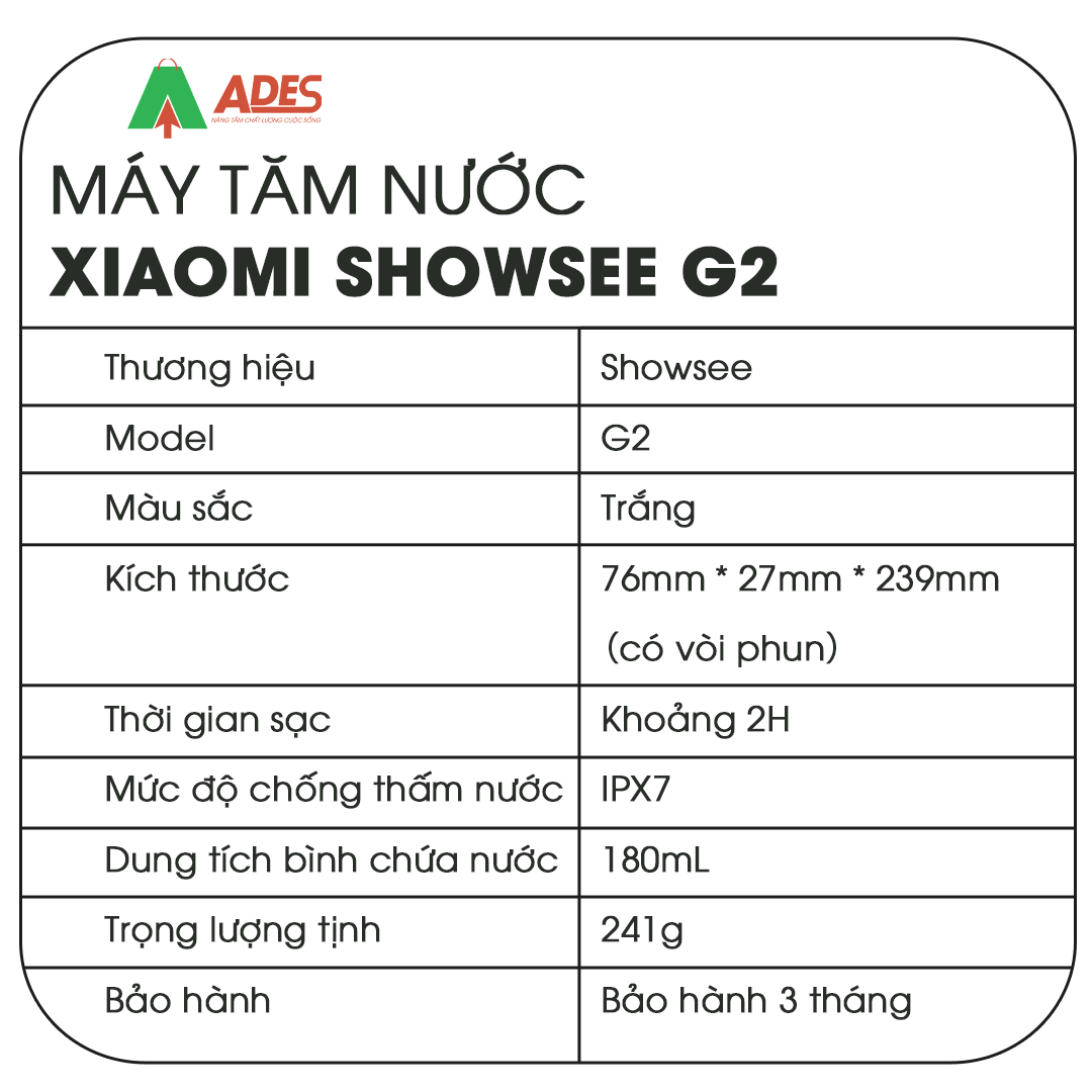 Máy tăm nước Xiaomi Showsee G2