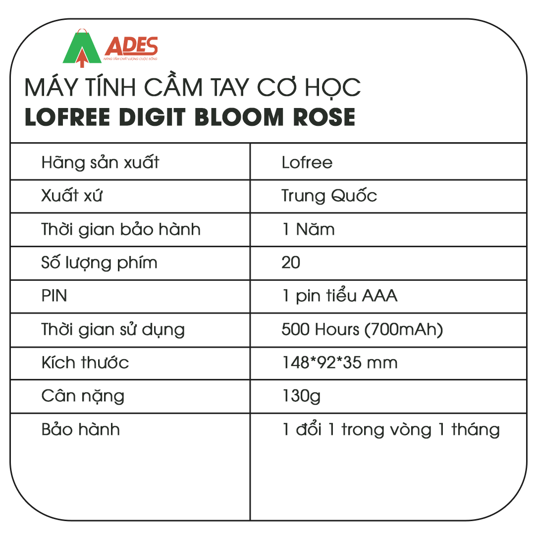 may tinh cam tay co hoc lofree digit bloom rose