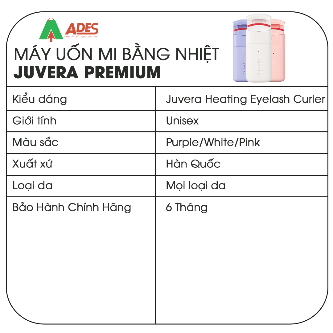 Juvera Premium thong so ky thuat