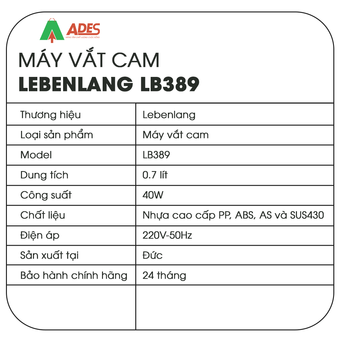 May vat cam Lebenlang LB389