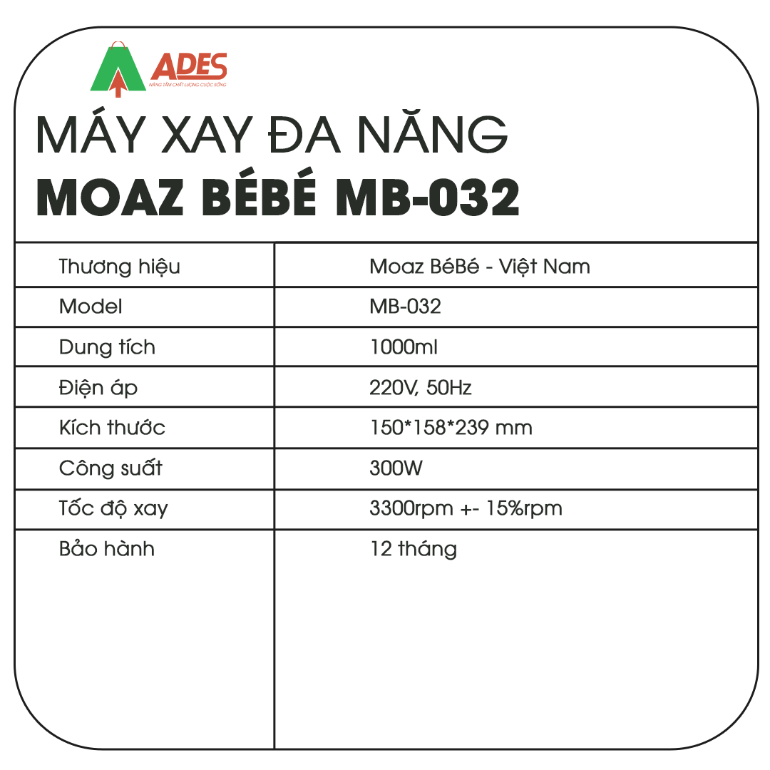 May xay da nang Moaz Bebe MB-032