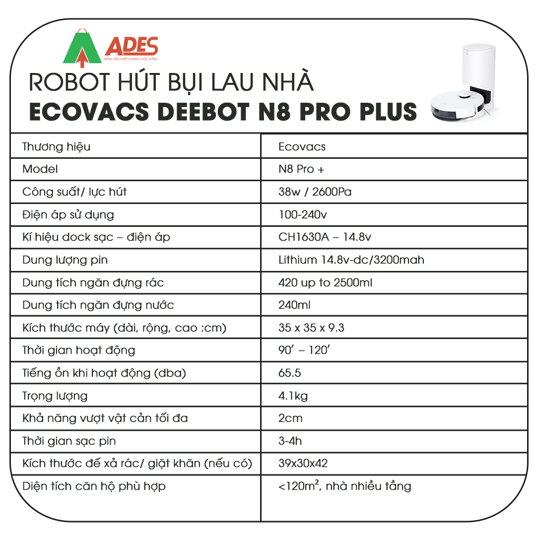 Ecovacs Deebot N8 Pro Plus