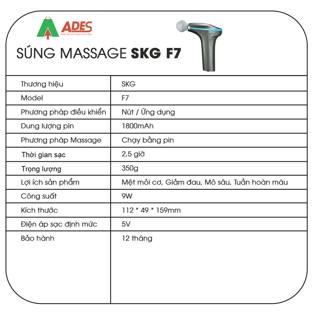 sung massage SKG F7 thong so