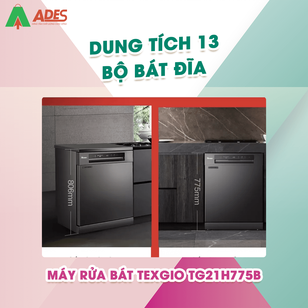 Texgio TG21H775B dung tich 13 bo bat dia