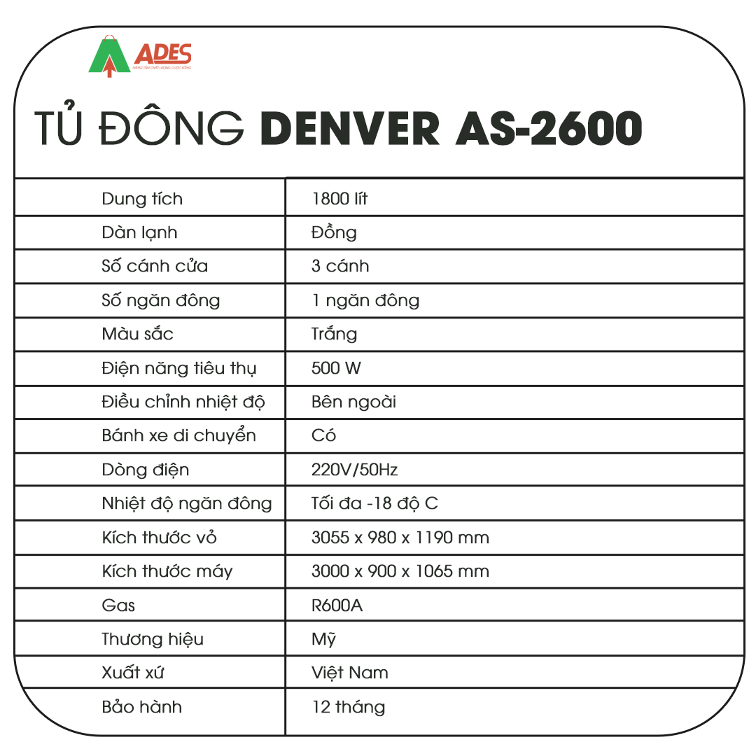 Tu dong Denver AS 2600