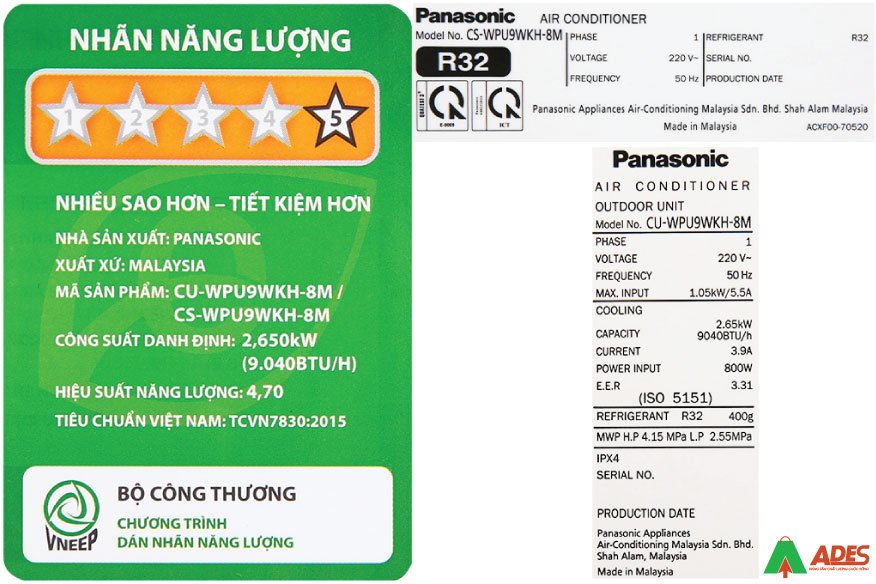 Hinh anh thuc te dieu hoa Panasonic Inverter CU/CS-WPU9WKH-8M 