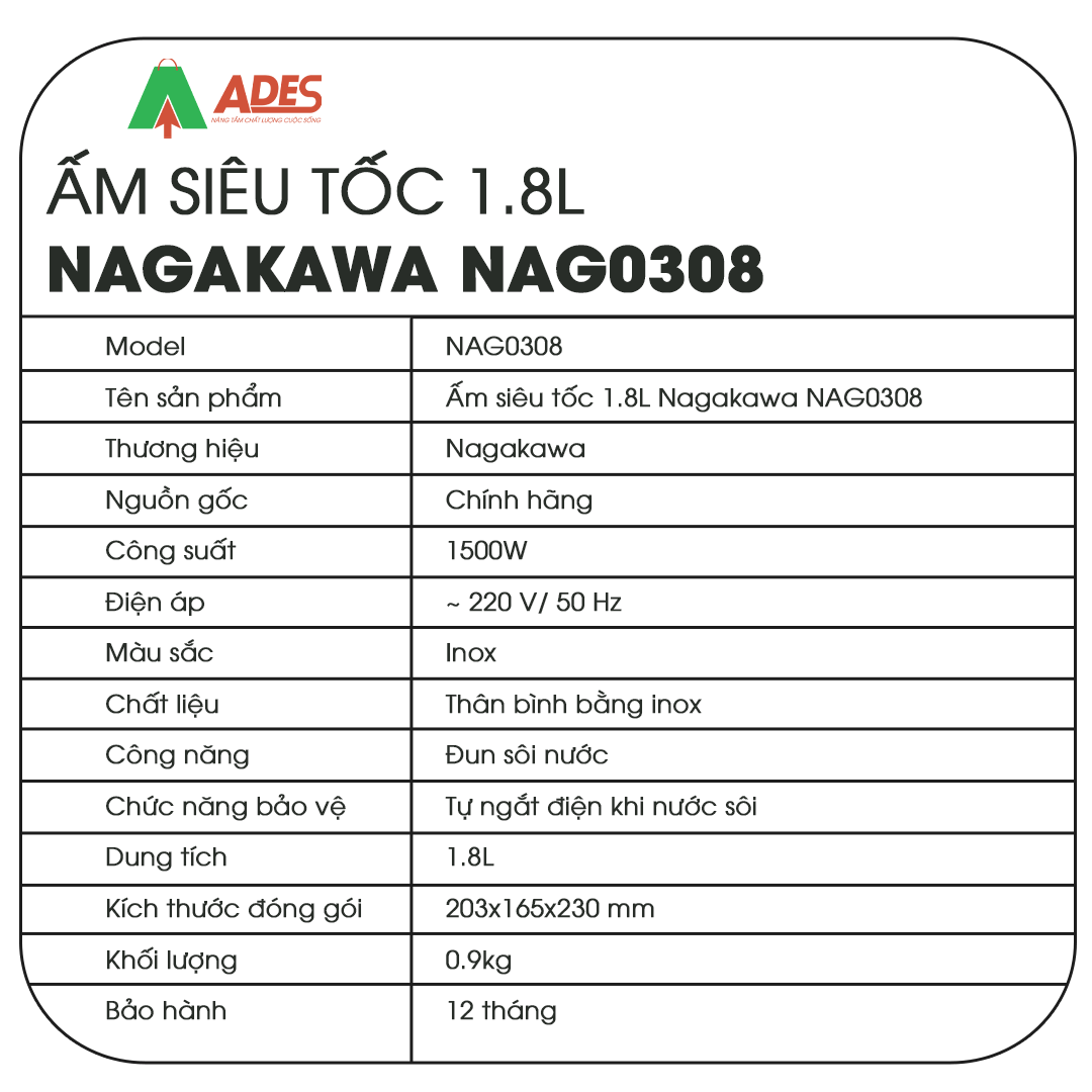 Am sieu toc 1.8L Nagakawa NAG0308