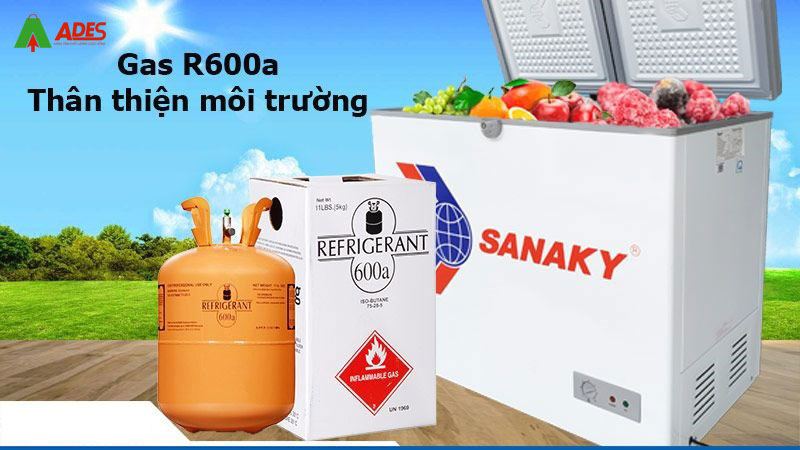 gas r600a cua tu dong Sanaky VH-5699W1 than thien moi truong