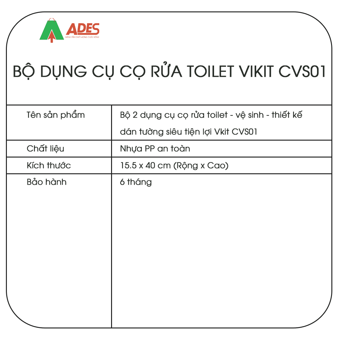 Bo dung cu co rua toilet Vikit CVS01