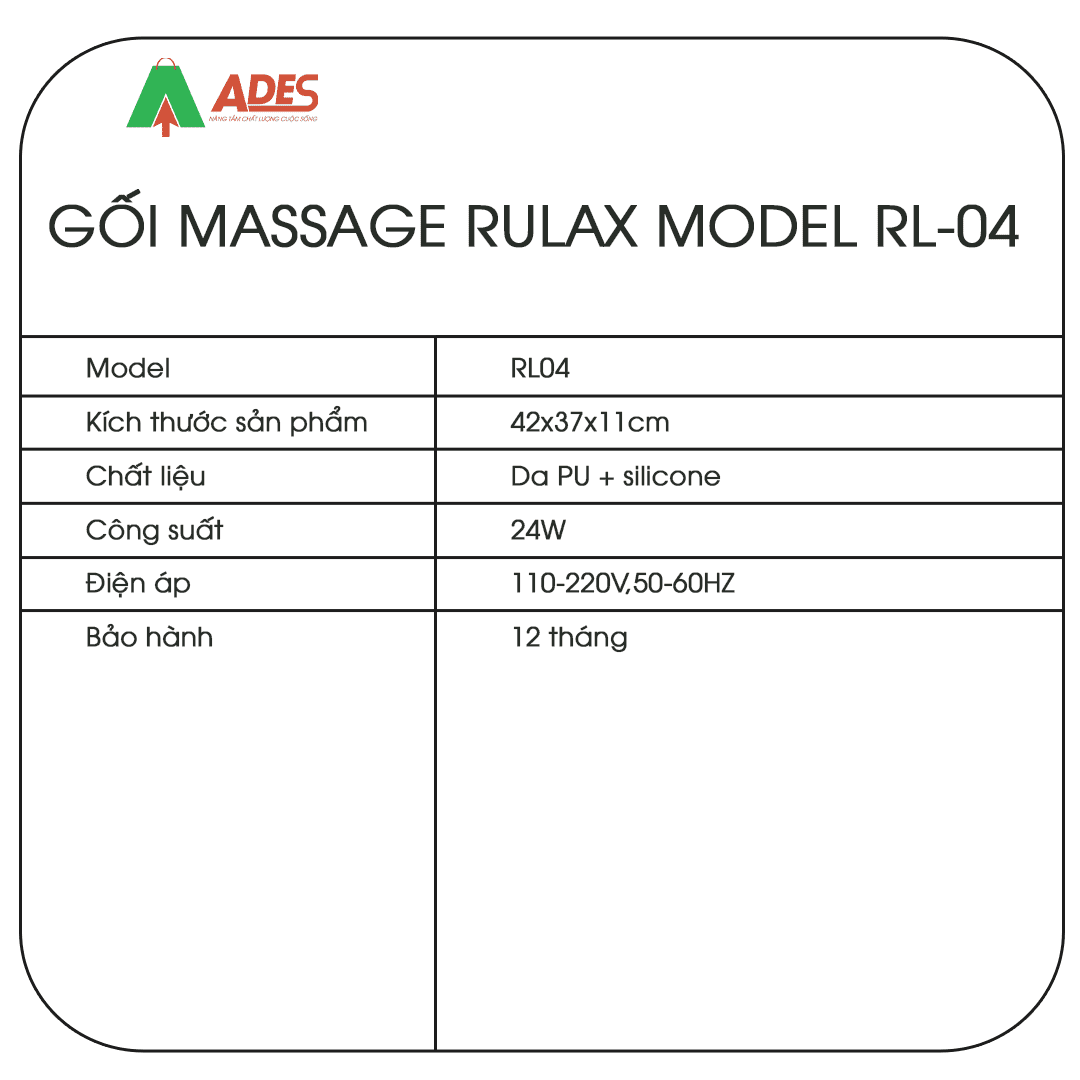 Goi massage RULAX Model RL-04