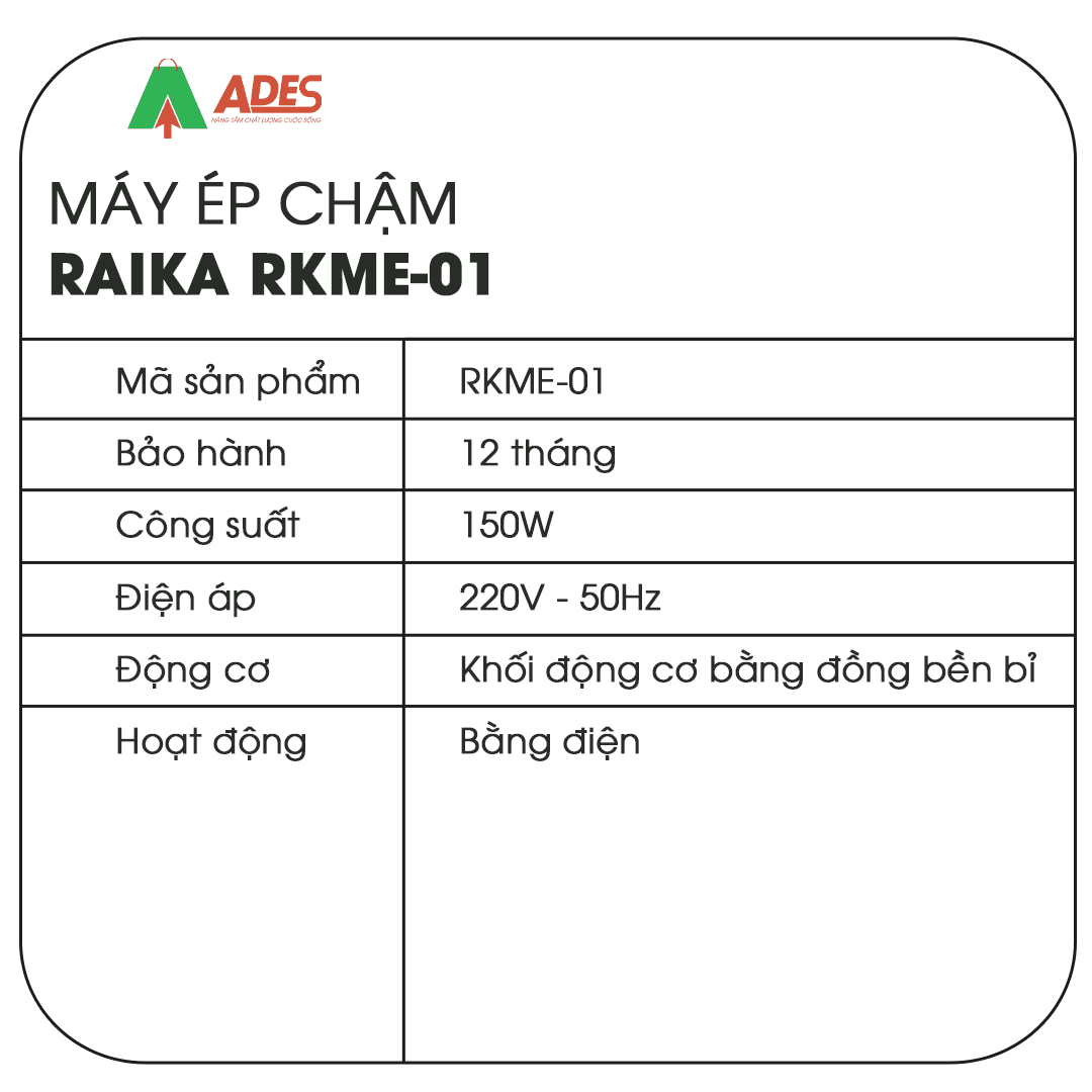 May ep cham RAIKA RKME-01