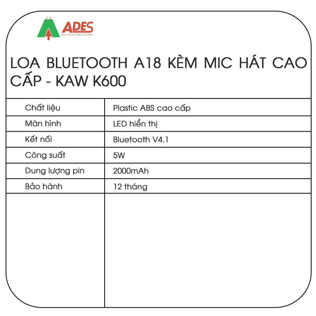 Loa bluetooth Kaw K600