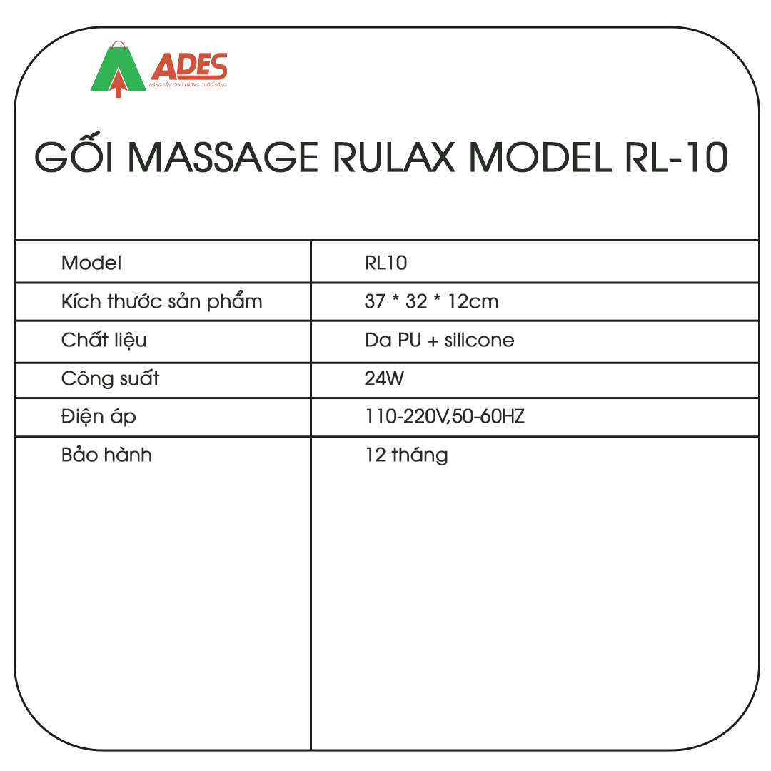 Goi massage RULAX Model RL-10