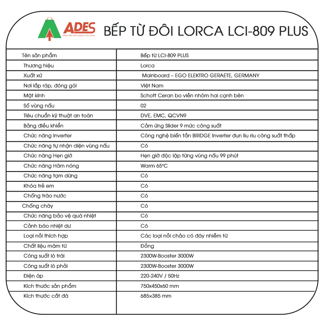Bep tu Lorca LCI-809 PLUS