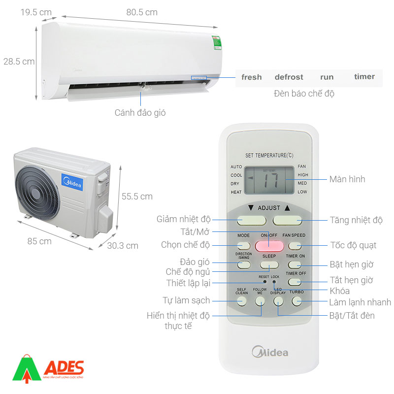 Midea 12000BTU MSAFB-13CRN8 nhung diem noi bat