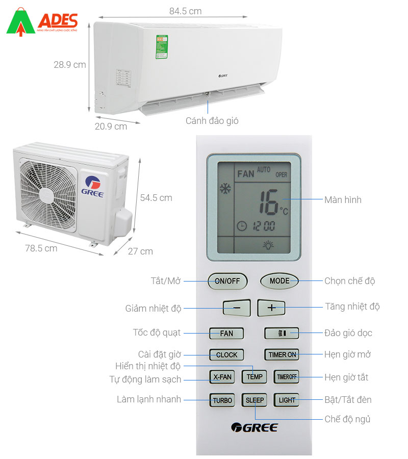 nhung diem noi bat 1.5 HP Gree GWC12IC-K3N9B2J