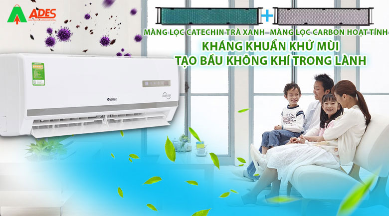 bo loc tra xanh Gree Inverter 1.5 HP GWC12WA-K3D9B7I