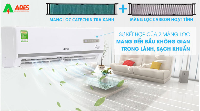 bo loc tra xanh Gree Inverter 2 HP GWH18WC-K3D9B7N