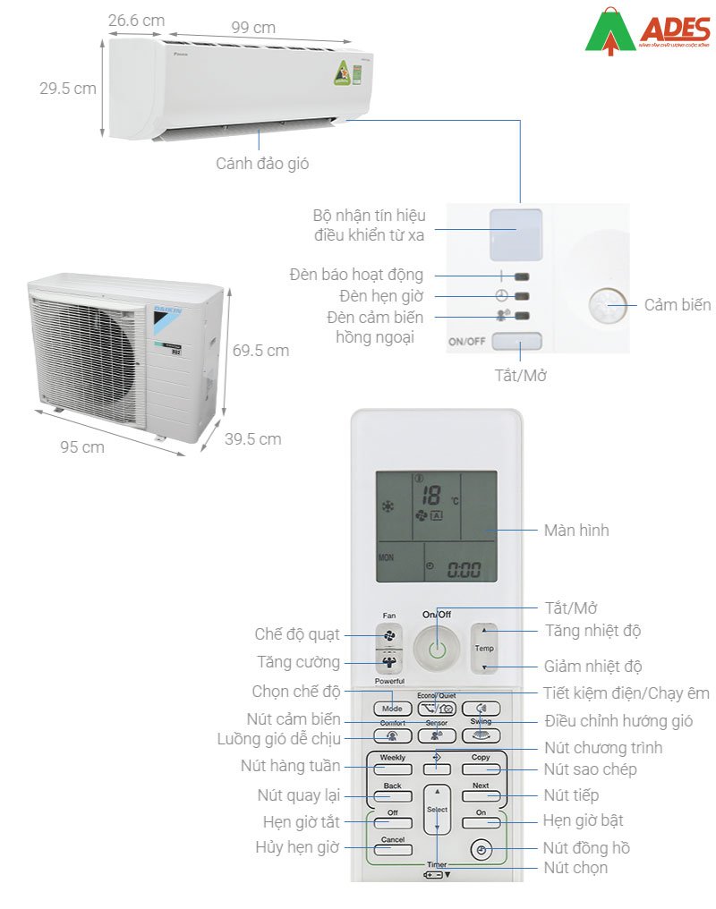 Dieu hoa Daikin Inverter FTKM50SVMV 2HP