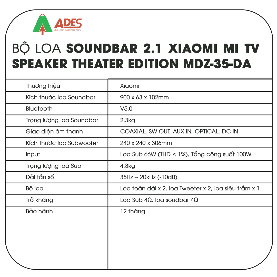 loa soundbar 2.1 Xiaomi Mi TV Speaker Theater Edition MDZ-35-DA