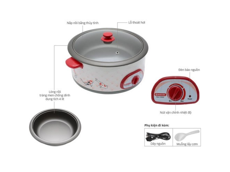 Cấu tạo và nguyên lý hoạt động của nồi lẩu điện: