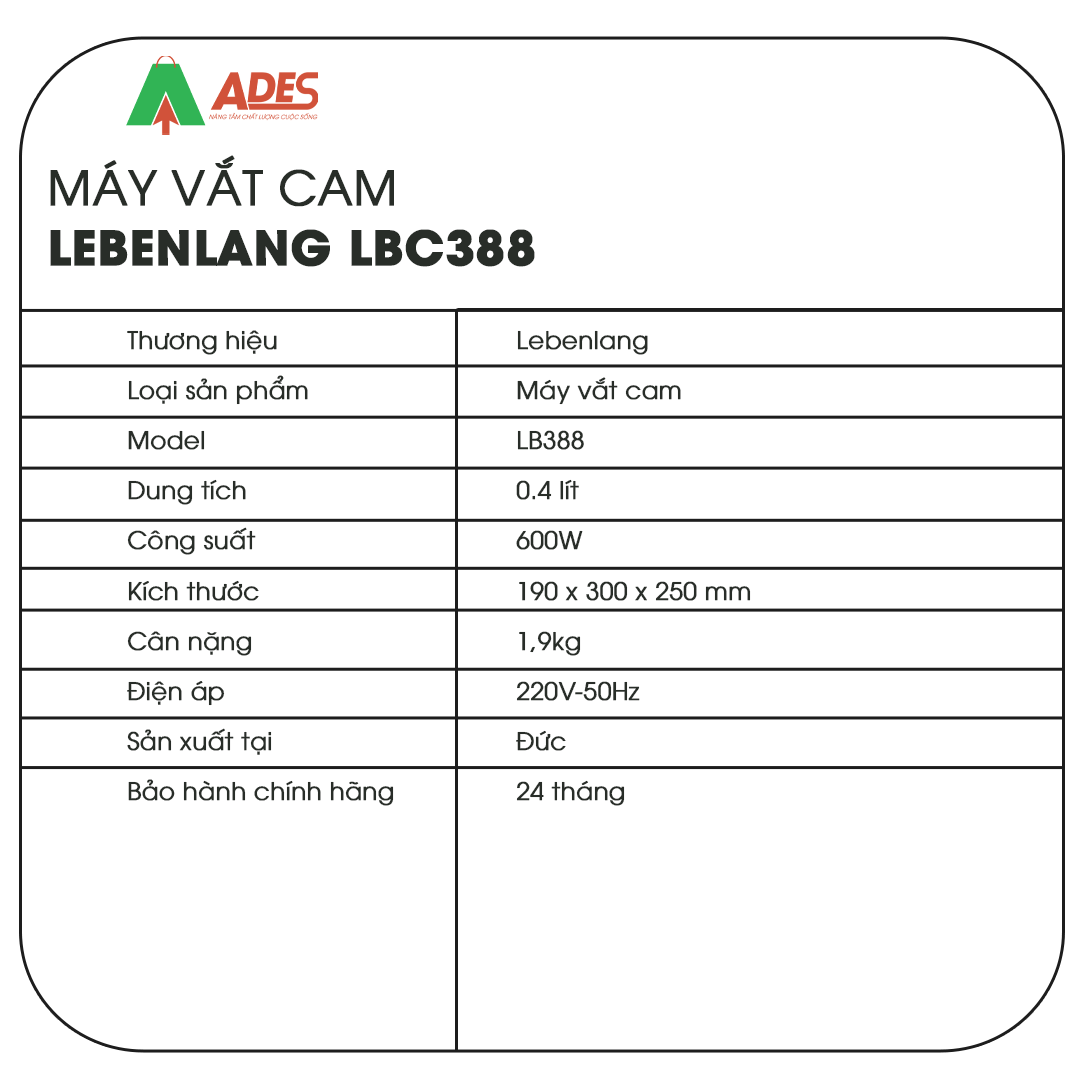 May vat cam Lebenlang LBC388