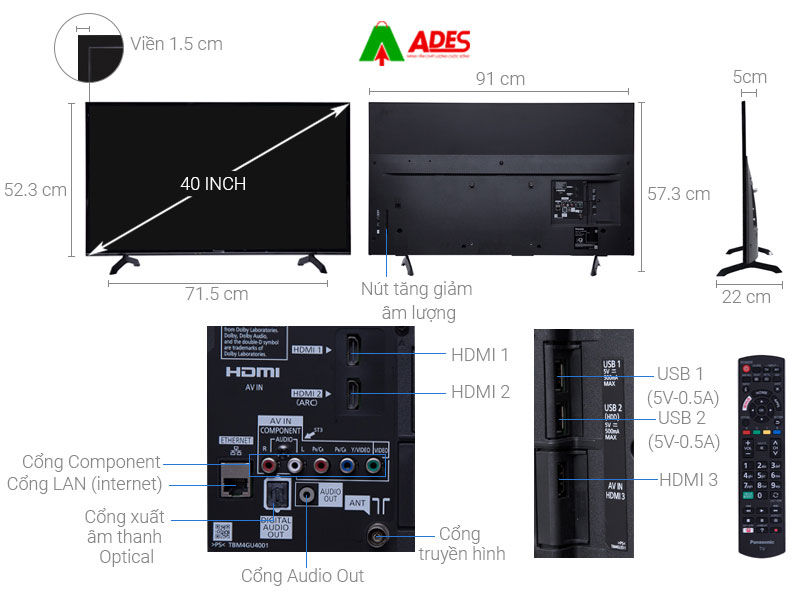 Smart Tivi Panasonic 40 inch TH-40FS500V