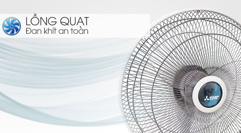 Quạt cây Mitsubishi LV16-RT Xám nhạt