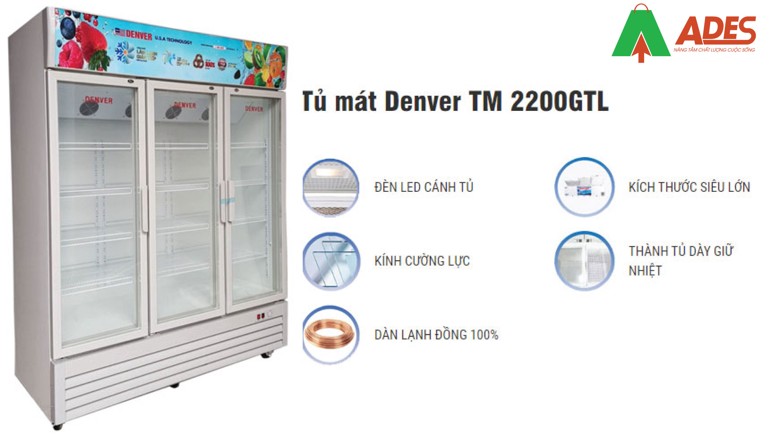 Dac diem noi bat tu mat 2 canh Denver TM 2200GTL