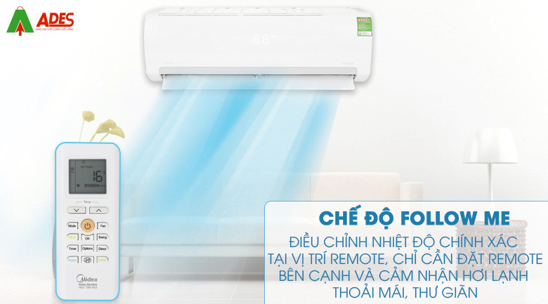 Che do Follow me Midea Inverter 1.5 HP MSMAIII-13CRDN1