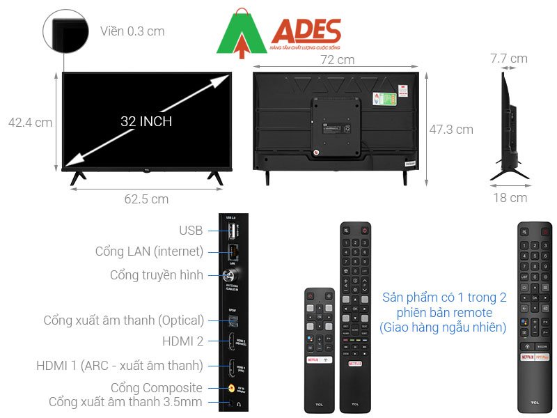 Thong tin ki thuat Android Tivi TCL L32S5200